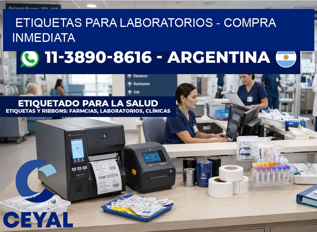 ETIQUETAS PARA LABORATORIOS – Compra inmediata