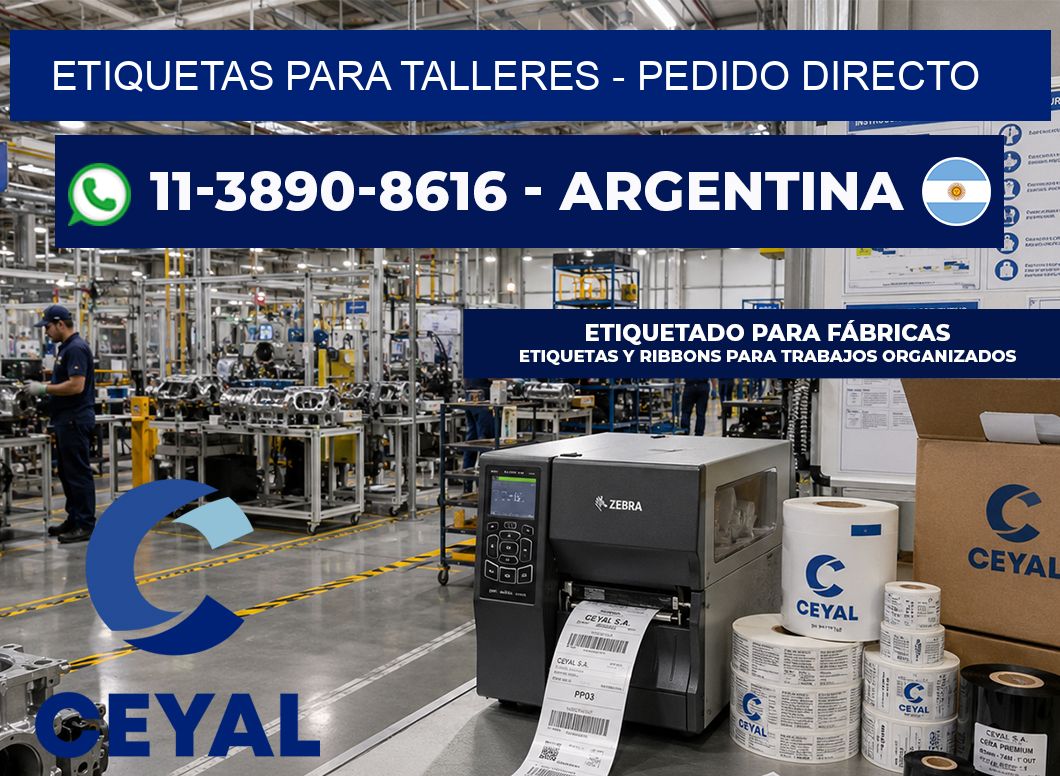 ETIQUETAS PARA TALLERES - Pedido directo