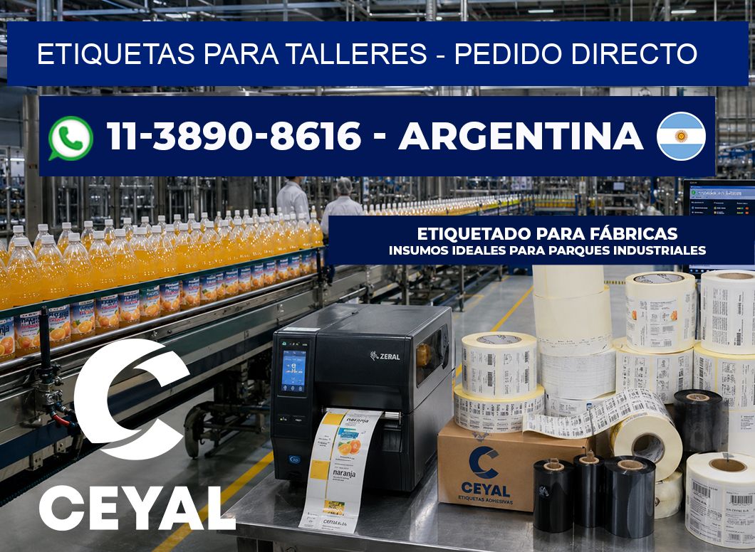 ETIQUETAS PARA TALLERES - Pedido directo