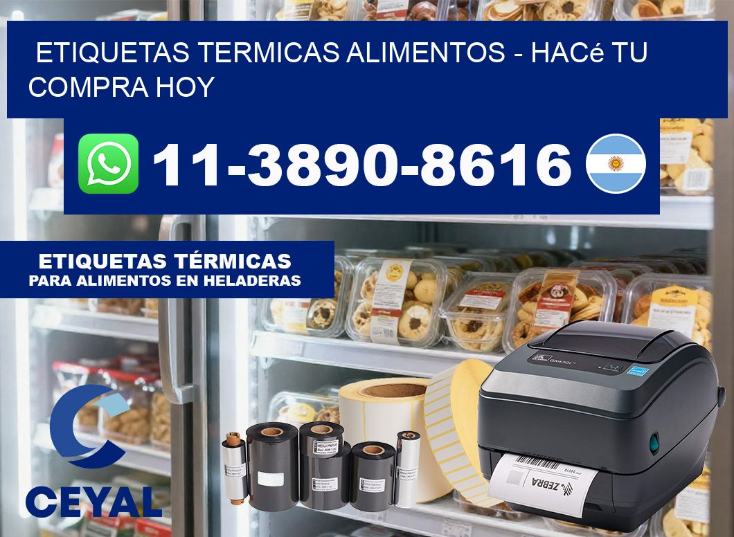 ETIQUETAS TERMICAS ALIMENTOS - Hacé tu compra hoy