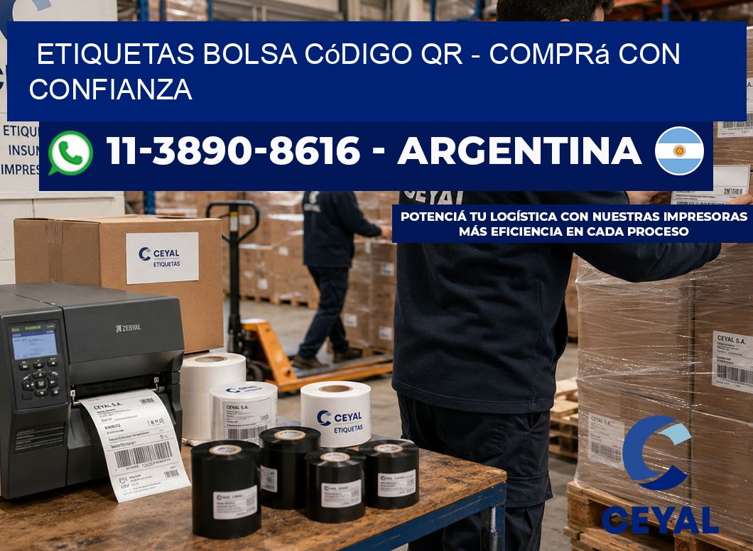 Etiquetas Bolsa código QR - Comprá con confianza