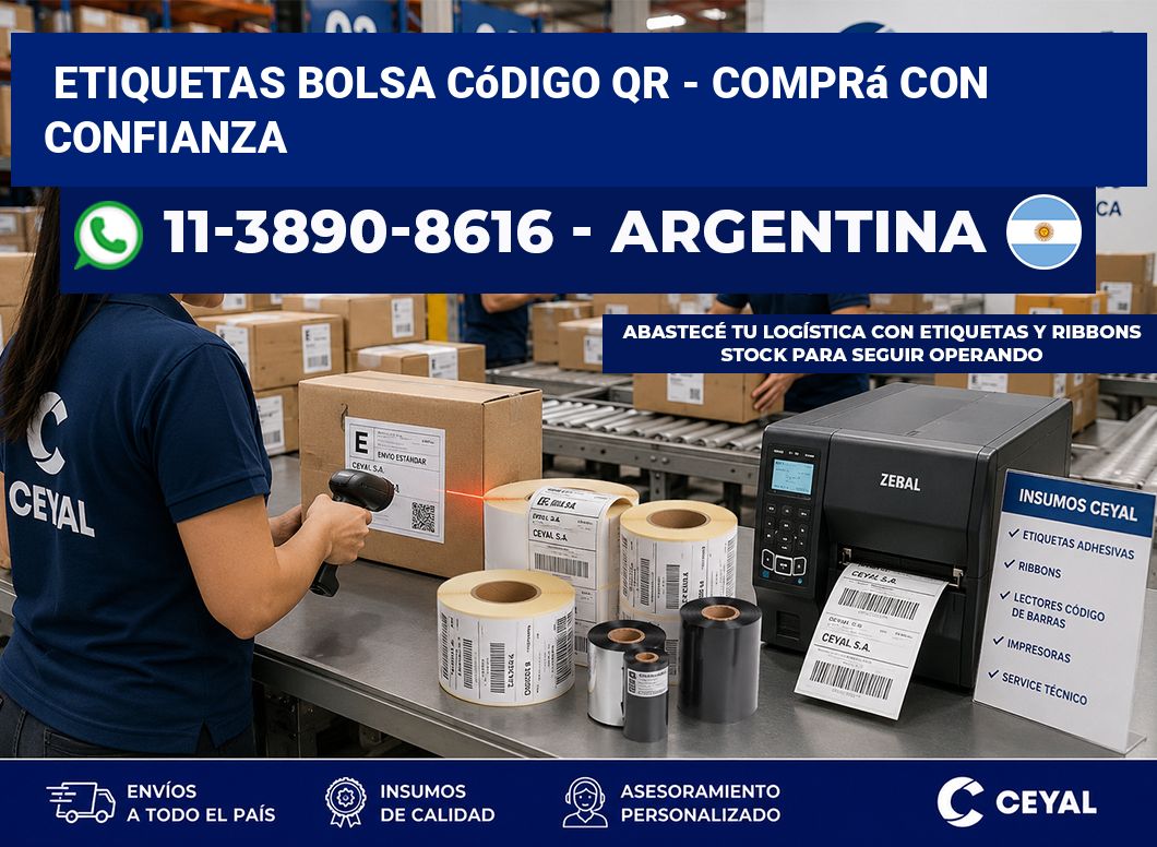 Etiquetas Bolsa código QR – Comprá con confianza