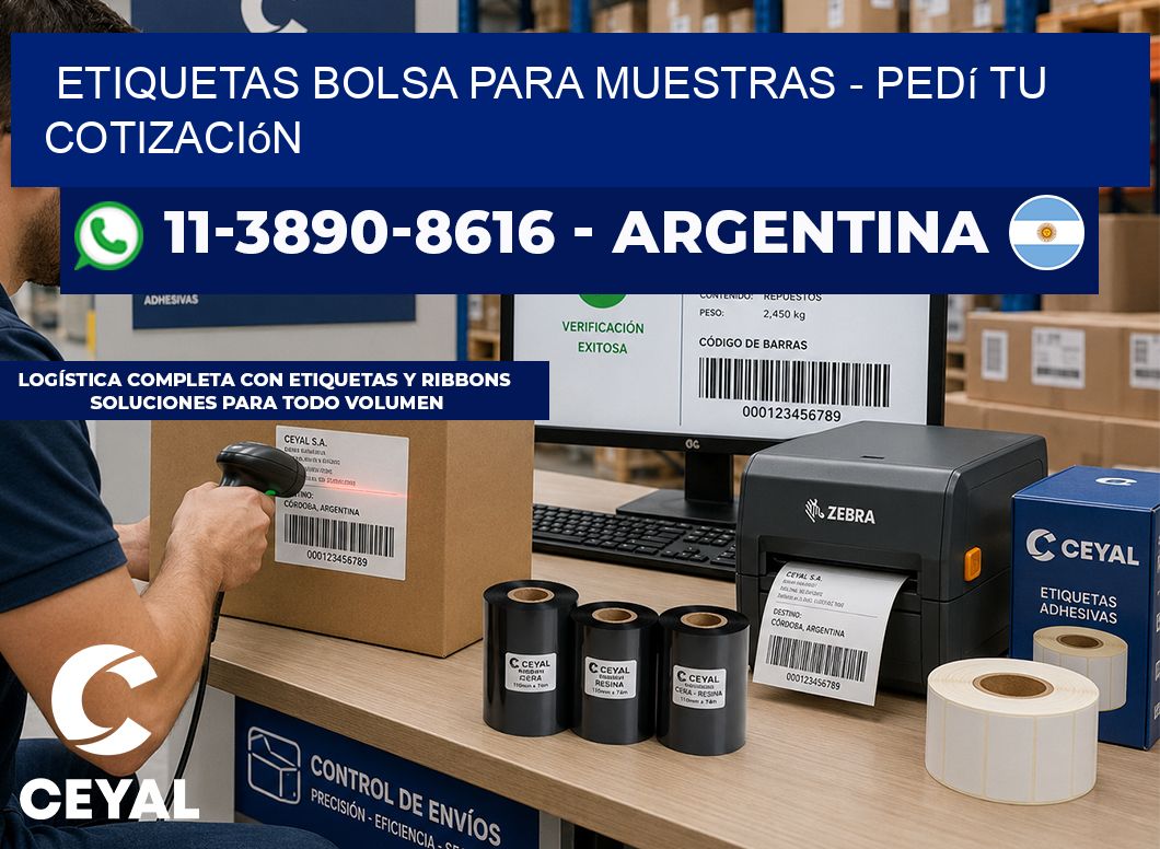 Etiquetas Bolsa para muestras - Pedí tu cotización