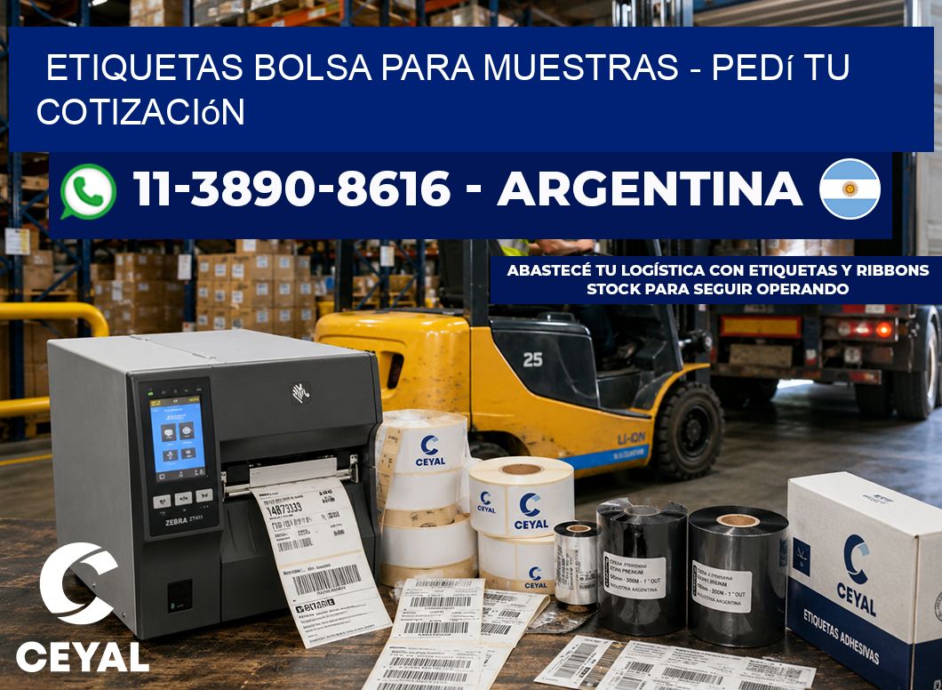 Etiquetas Bolsa para muestras - Pedí tu cotización