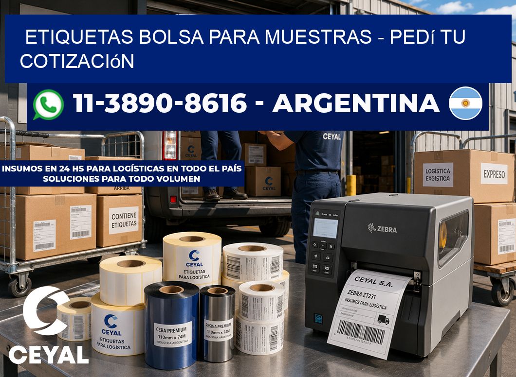 Etiquetas Bolsa para muestras - Pedí tu cotización