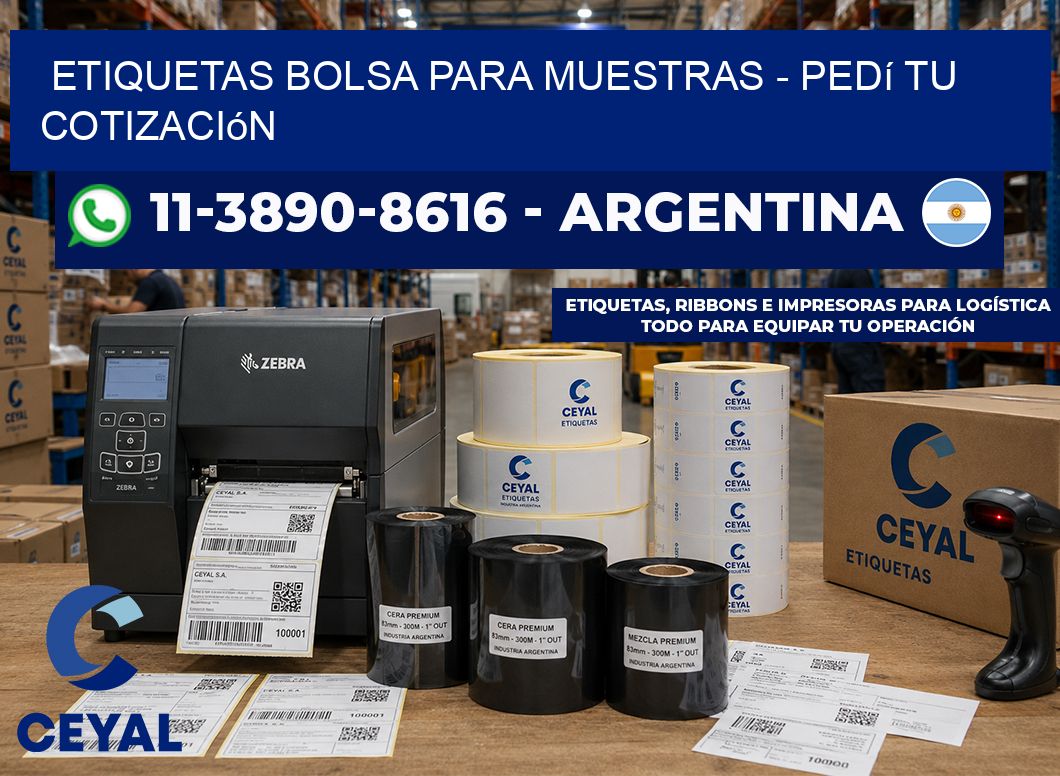 Etiquetas Bolsa para muestras - Pedí tu cotización