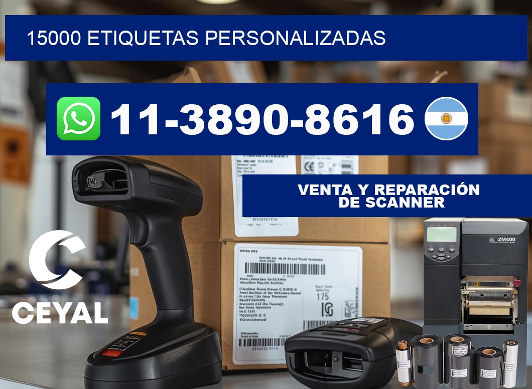 15000 ETIQUETAS PERSONALIZADAS