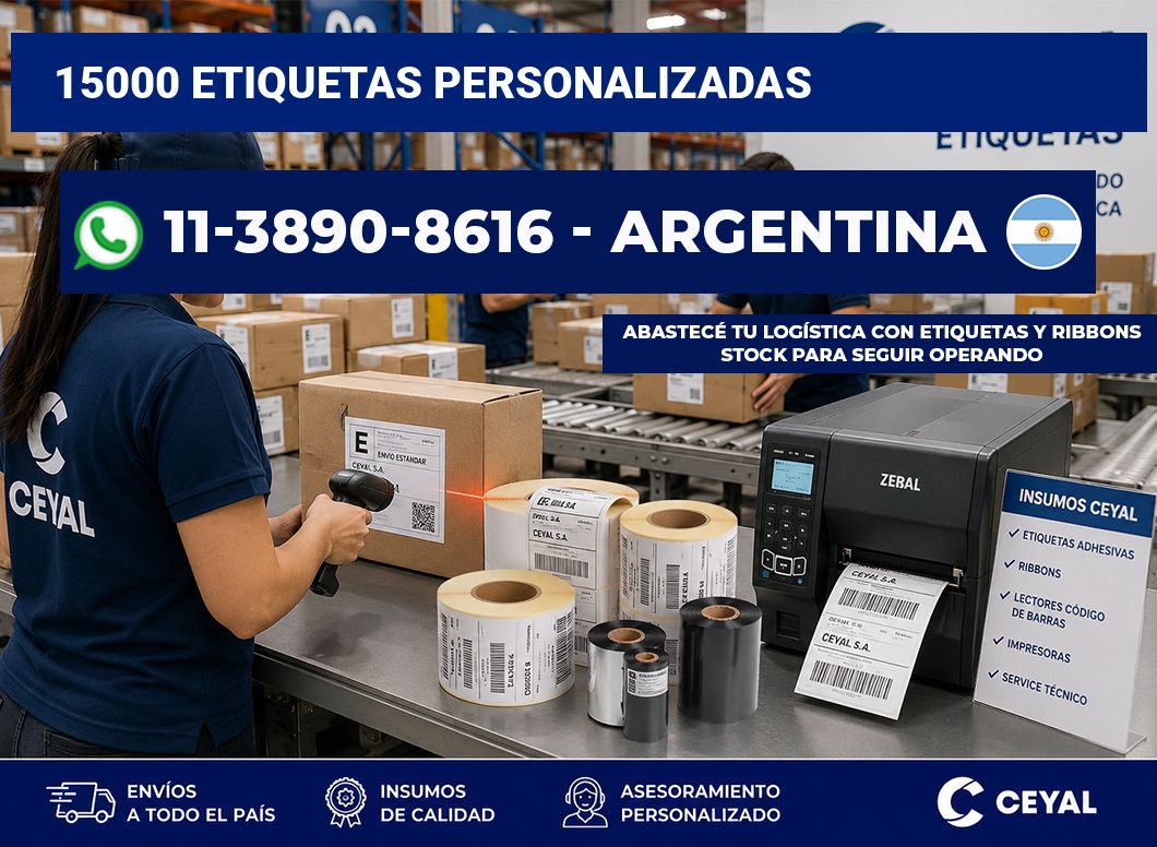 15000 ETIQUETAS PERSONALIZADAS