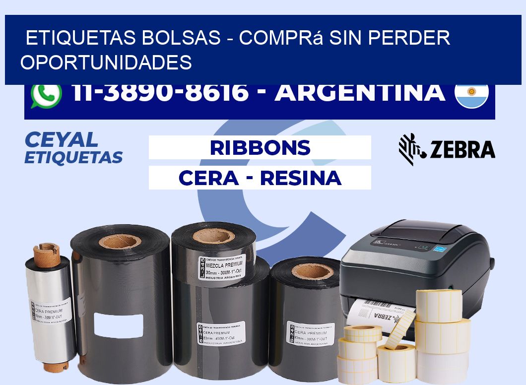 ETIQUETAS BOLSAS - Comprá sin perder oportunidades