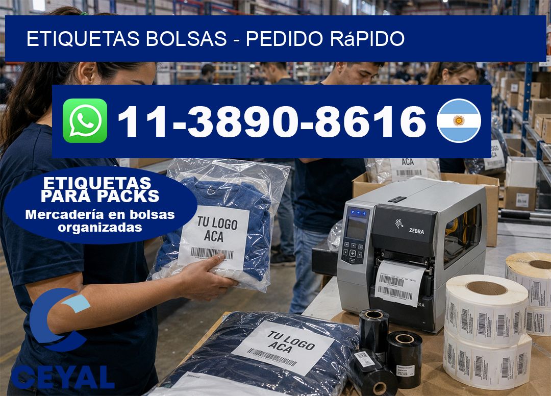 ETIQUETAS BOLSAS - Pedido rápido
