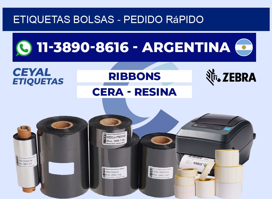 ETIQUETAS BOLSAS - Pedido rápido