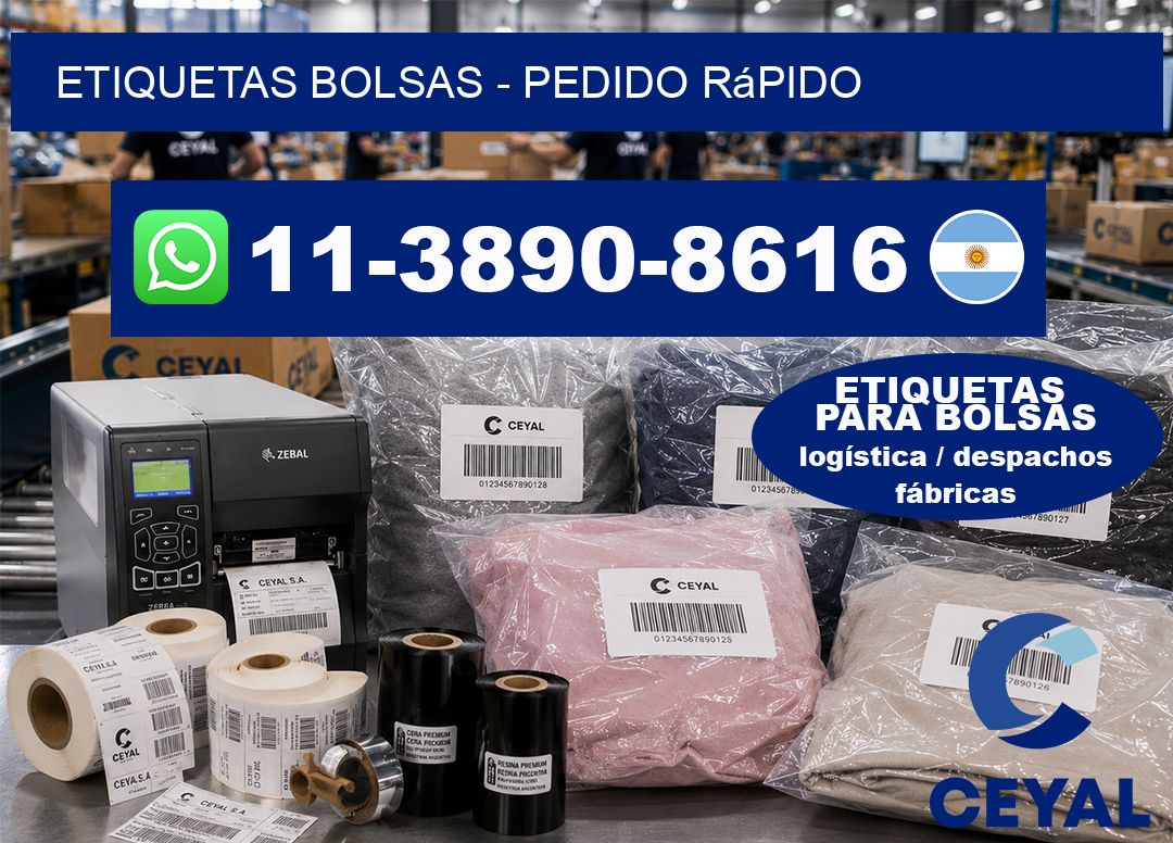 ETIQUETAS BOLSAS – Pedido rápido