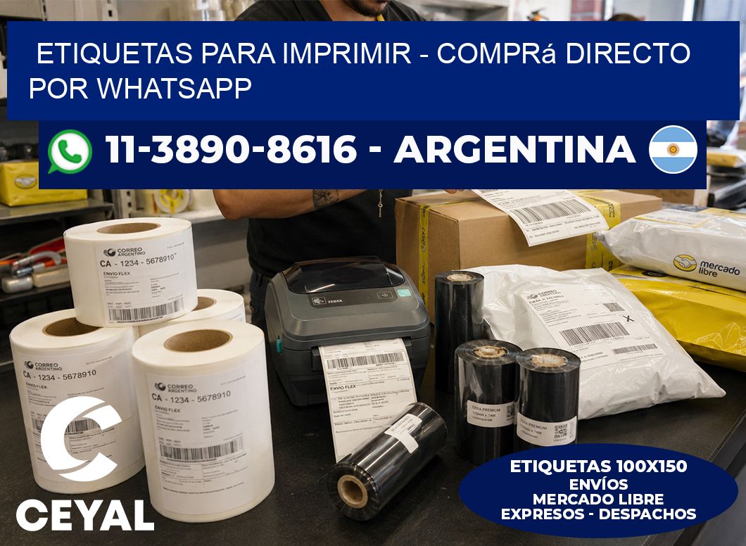 ETIQUETAS PARA IMPRIMIR - Comprá directo por WhatsApp