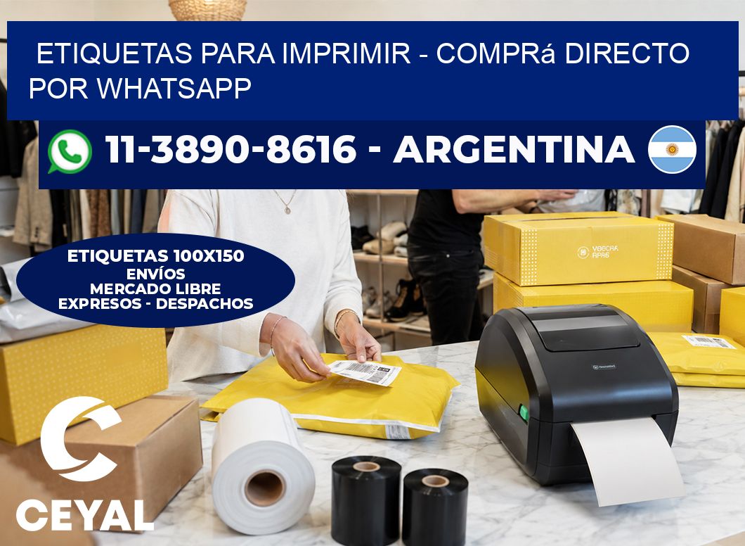 ETIQUETAS PARA IMPRIMIR - Comprá directo por WhatsApp