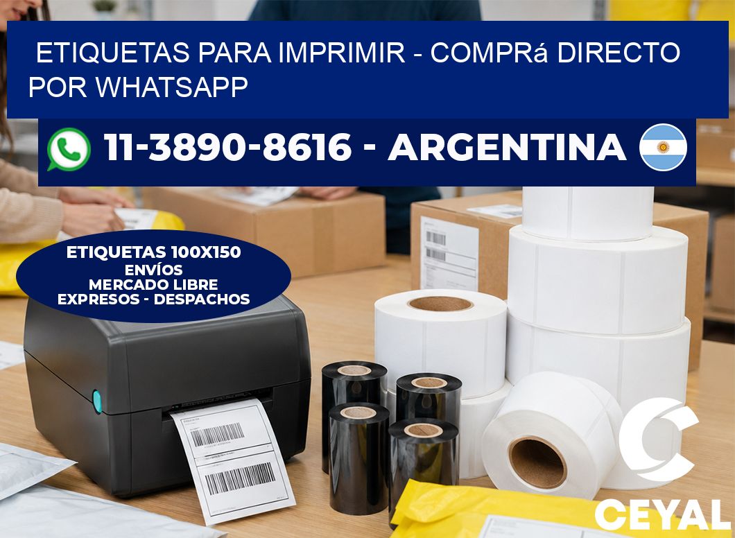 ETIQUETAS PARA IMPRIMIR - Comprá directo por WhatsApp