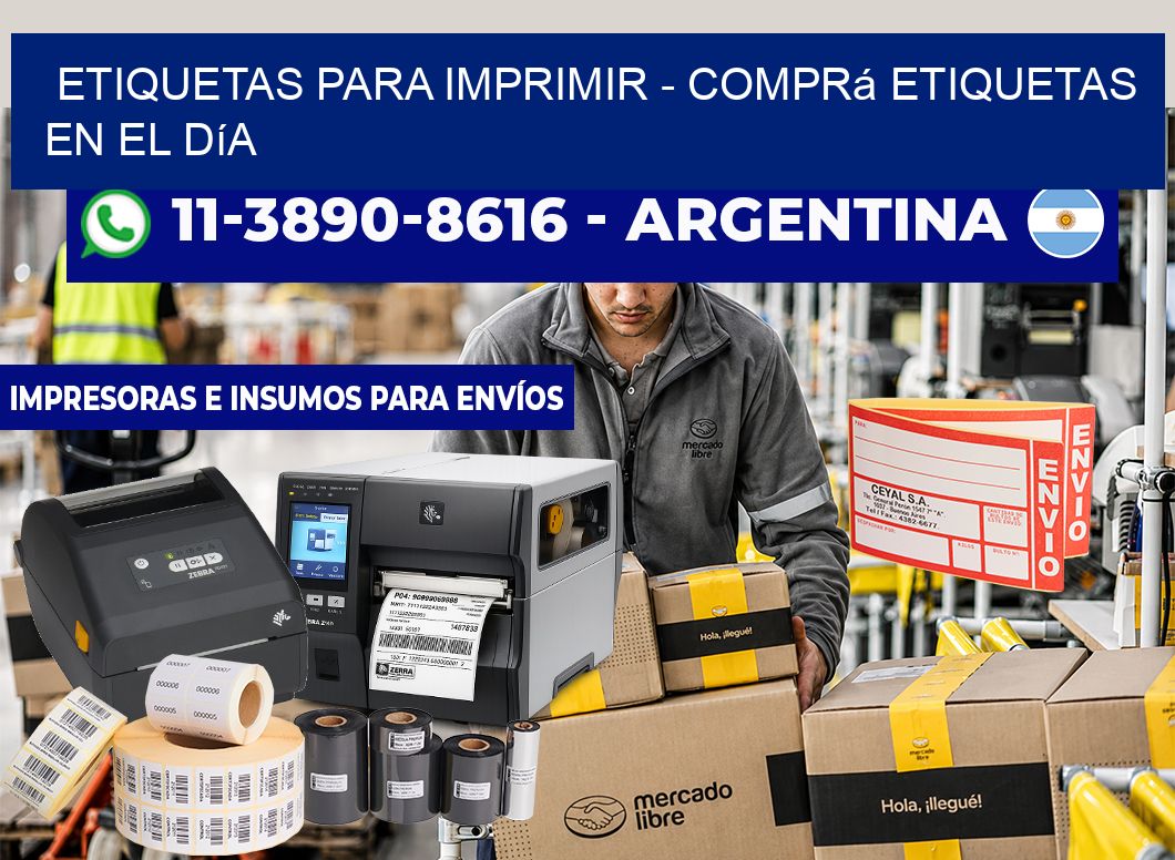ETIQUETAS PARA IMPRIMIR - Comprá etiquetas en el día