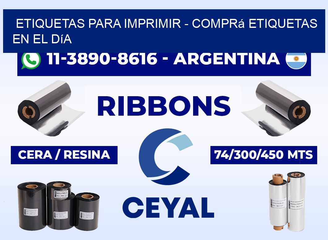 ETIQUETAS PARA IMPRIMIR - Comprá etiquetas en el día