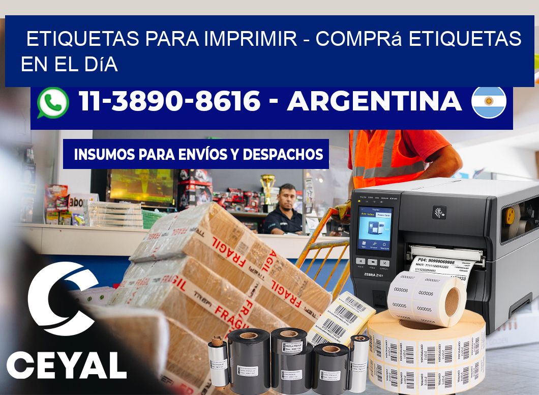 ETIQUETAS PARA IMPRIMIR – Comprá etiquetas en el día