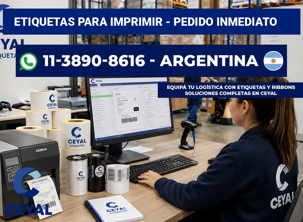 ETIQUETAS PARA IMPRIMIR – Pedido inmediato