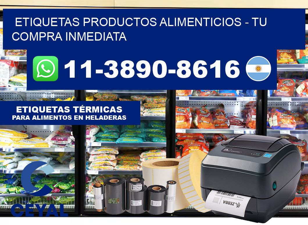 ETIQUETAS PRODUCTOS ALIMENTICIOS – Tu compra inmediata