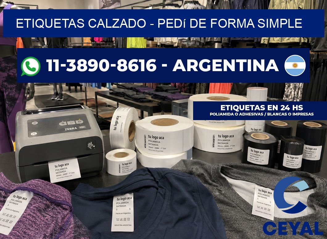 Etiquetas Calzado - Pedí de forma simple