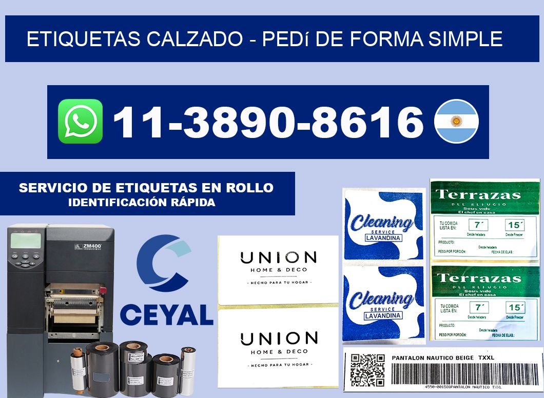 Etiquetas Calzado - Pedí de forma simple