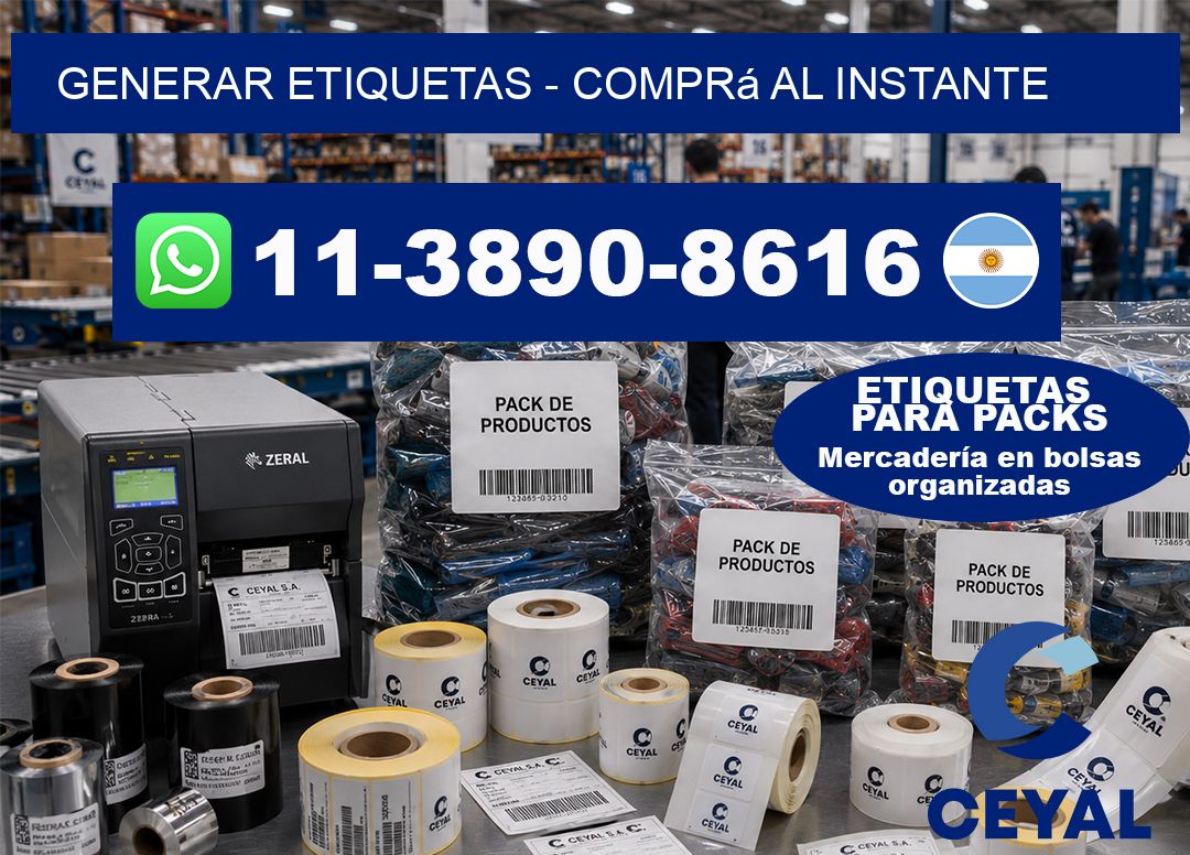 GENERAR ETIQUETAS - Comprá al instante