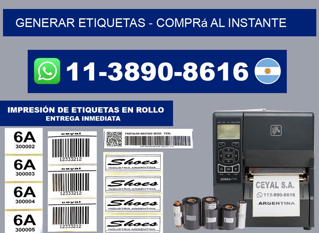 GENERAR ETIQUETAS - Comprá al instante