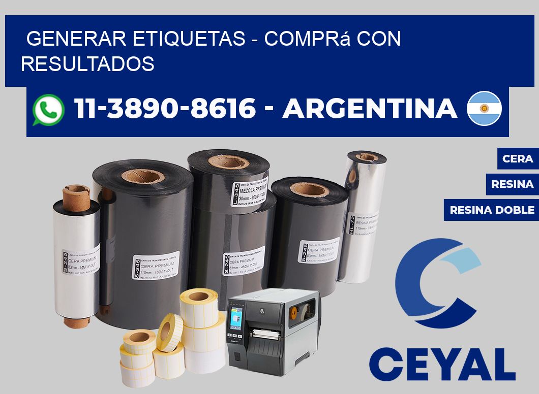 GENERAR ETIQUETAS - Comprá con resultados