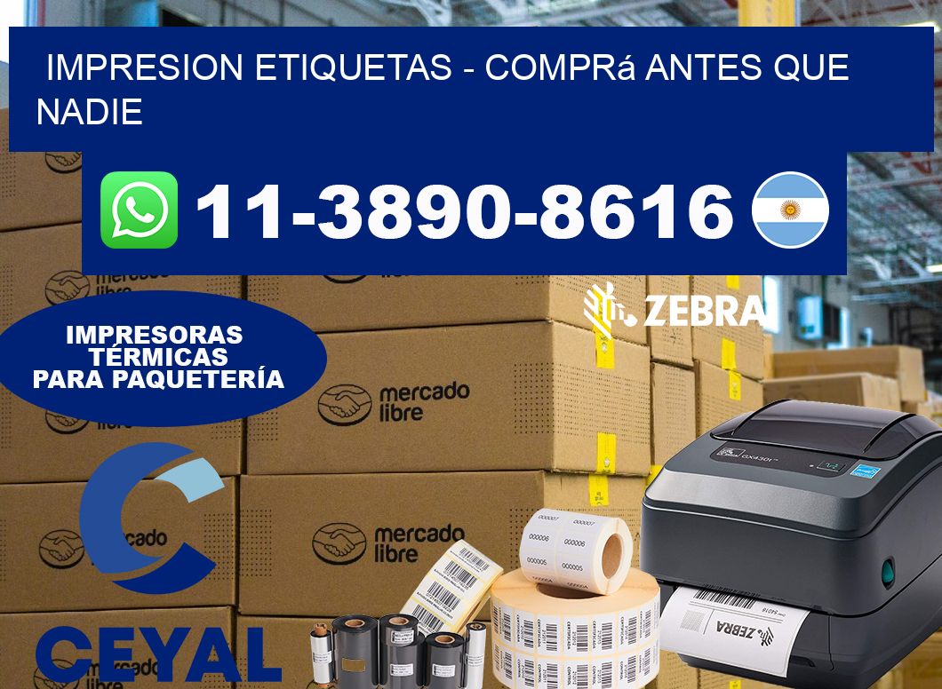 IMPRESION ETIQUETAS - Comprá antes que nadie