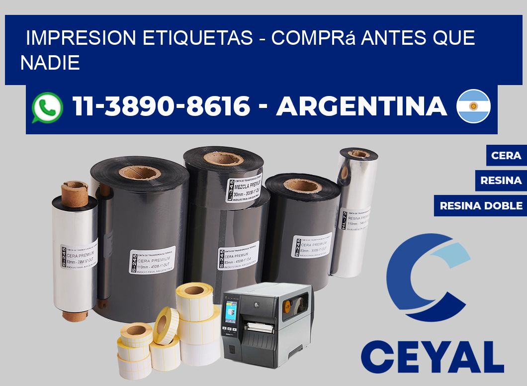 IMPRESION ETIQUETAS - Comprá antes que nadie