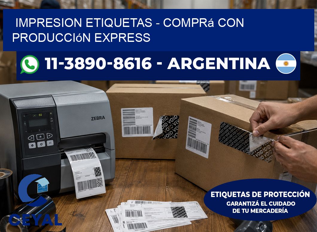 IMPRESION ETIQUETAS - Comprá con producción express