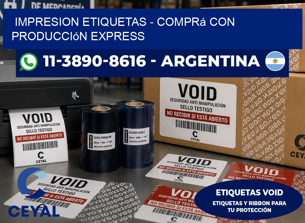 IMPRESION ETIQUETAS - Comprá con producción express