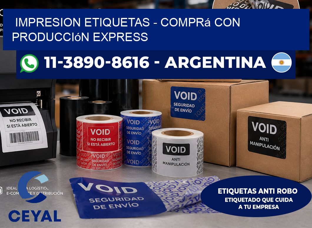 IMPRESION ETIQUETAS – Comprá con producción express
