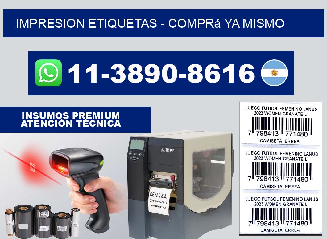 IMPRESION ETIQUETAS - Comprá ya mismo