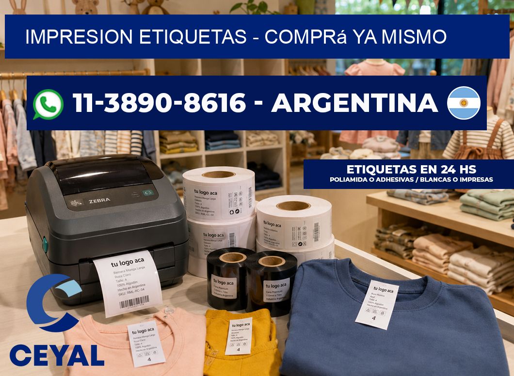 IMPRESION ETIQUETAS – Comprá ya mismo