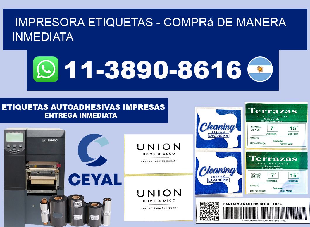IMPRESORA ETIQUETAS - Comprá de manera inmediata
