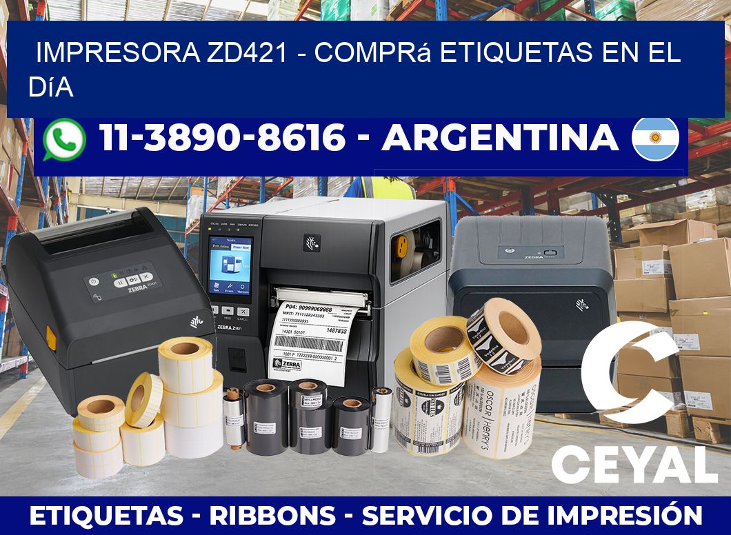 IMPRESORA ZD421 – Comprá etiquetas en el día