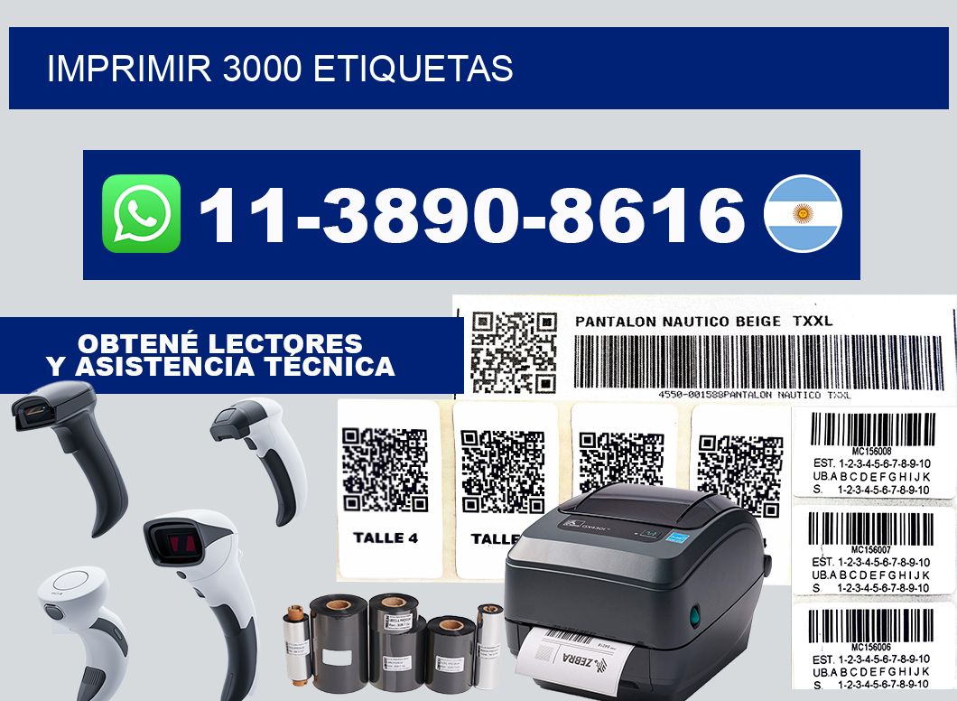 IMPRIMIR 3000 ETIQUETAS