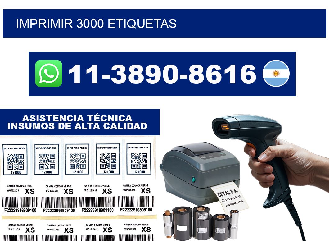 IMPRIMIR 3000 ETIQUETAS