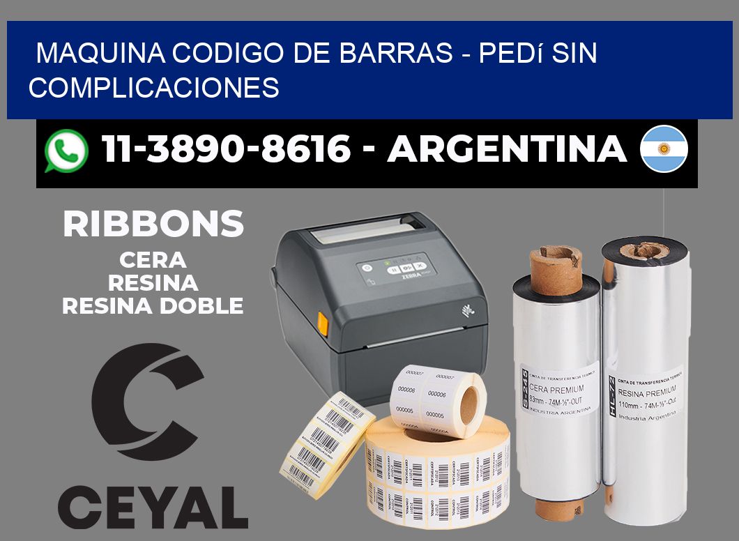 MAQUINA CODIGO DE BARRAS - Pedí sin complicaciones