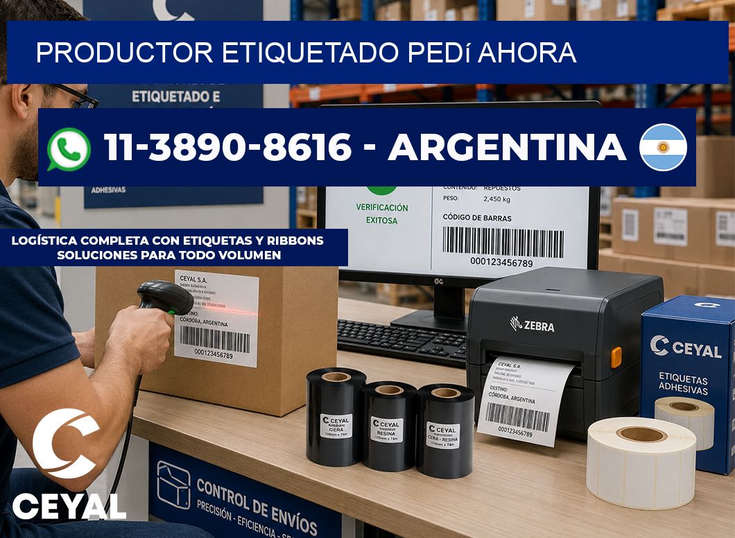 PRODUCTOR ETIQUETADO Pedí ahora