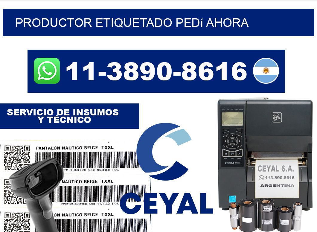 PRODUCTOR ETIQUETADO Pedí ahora