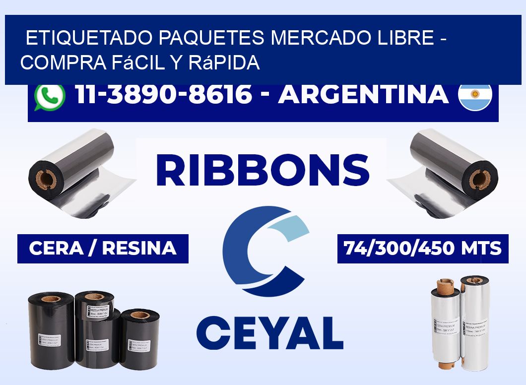 etiquetado paquetes mercado libre - Compra fácil y rápida