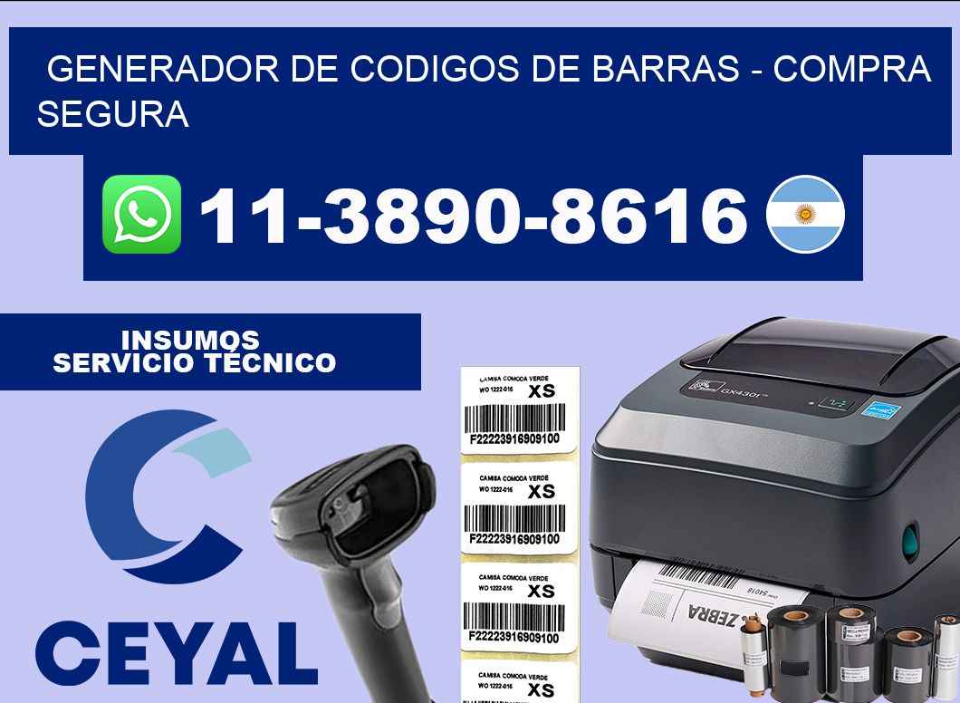 generador de codigos de barras - Compra segura