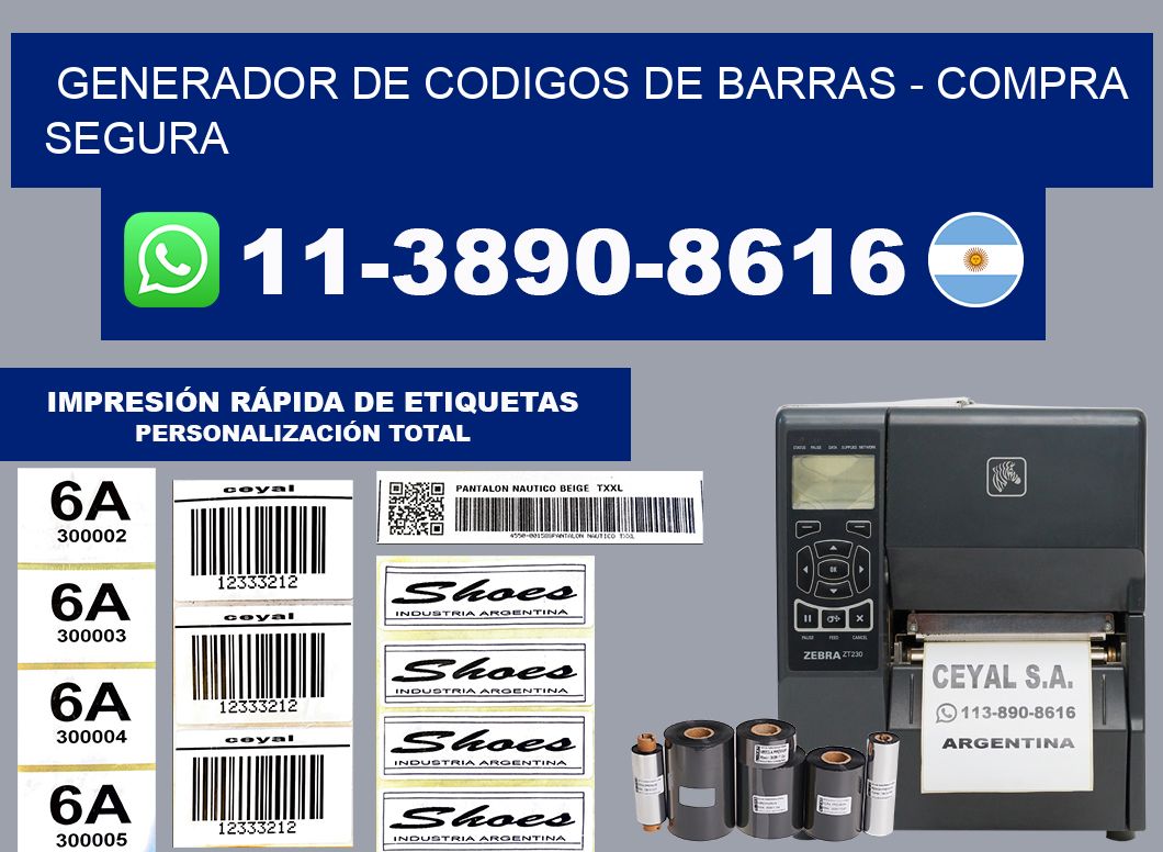 generador de codigos de barras - Compra segura