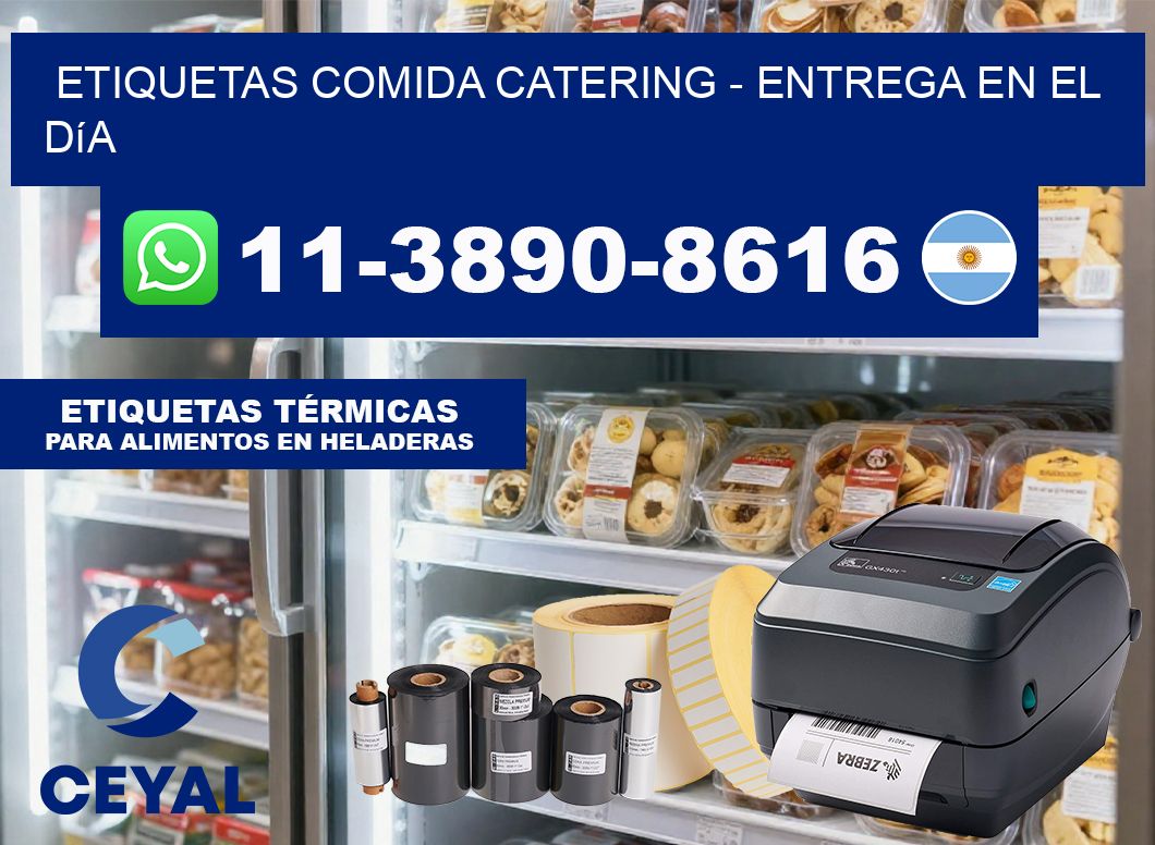 ETIQUETAS COMIDA CATERING - Entrega en el día