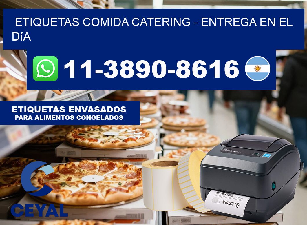 ETIQUETAS COMIDA CATERING – Entrega en el día