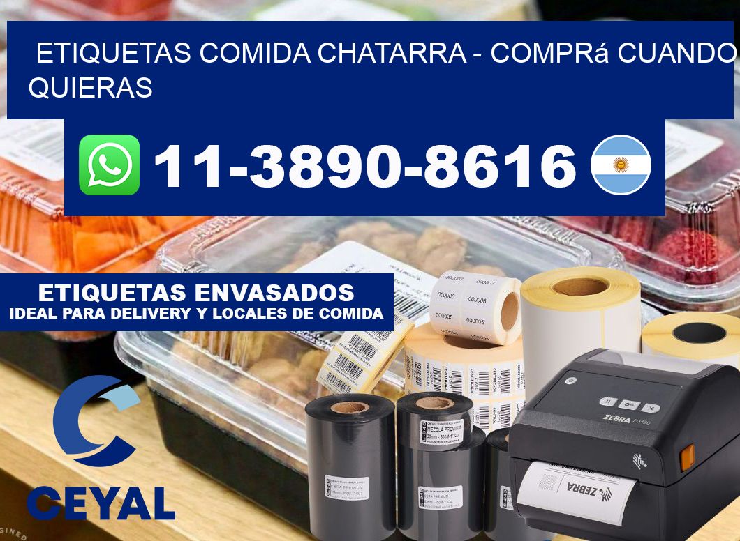 ETIQUETAS COMIDA CHATARRA - Comprá cuando quieras