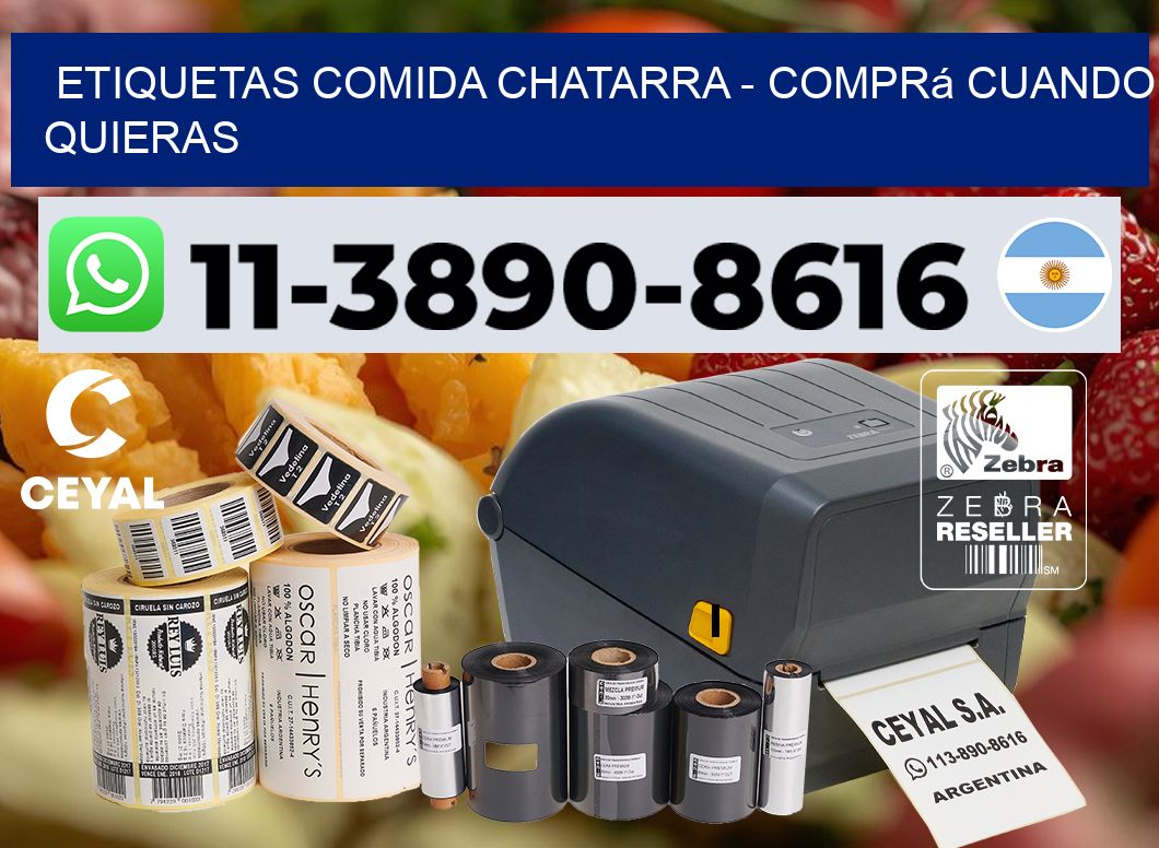 ETIQUETAS COMIDA CHATARRA - Comprá cuando quieras